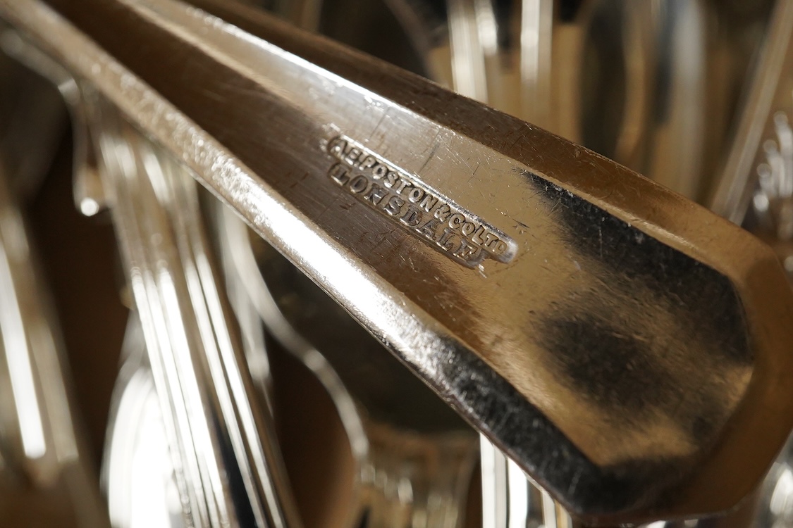 A quantity of silver plated cutlery